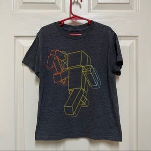 Mojang Minecraft Jinx Short Sleeve Tee Shirt with Walking Box Figure